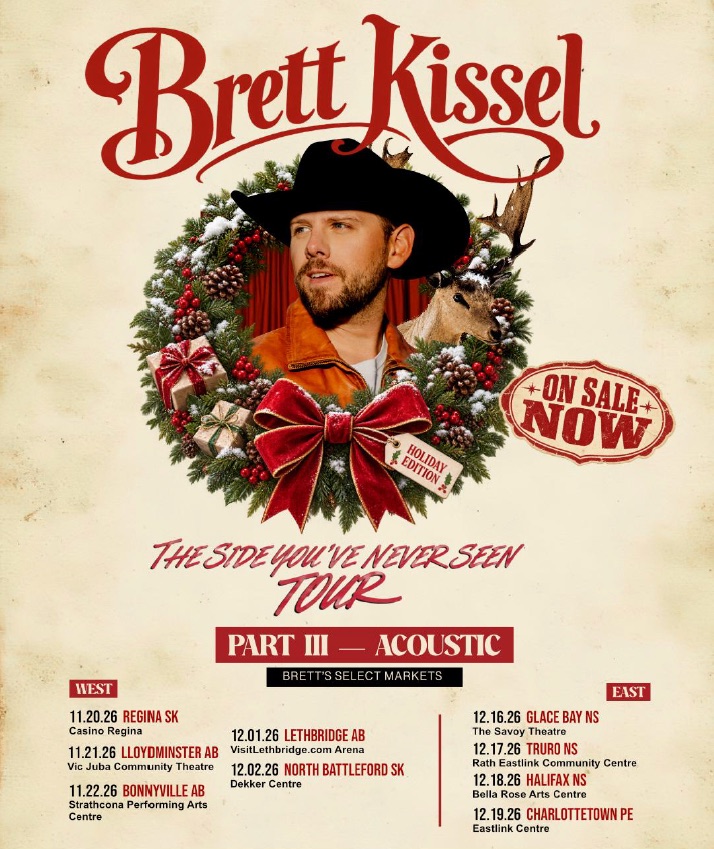 Brett Kissel announces special holiday leg of ‘The Side You’ve Never Seen Tour’
